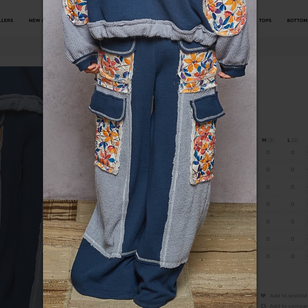 🎉 POL “ Irene 4 “ POL Relaxed Fit Quilted Pants 68 - Picture 3 of 7